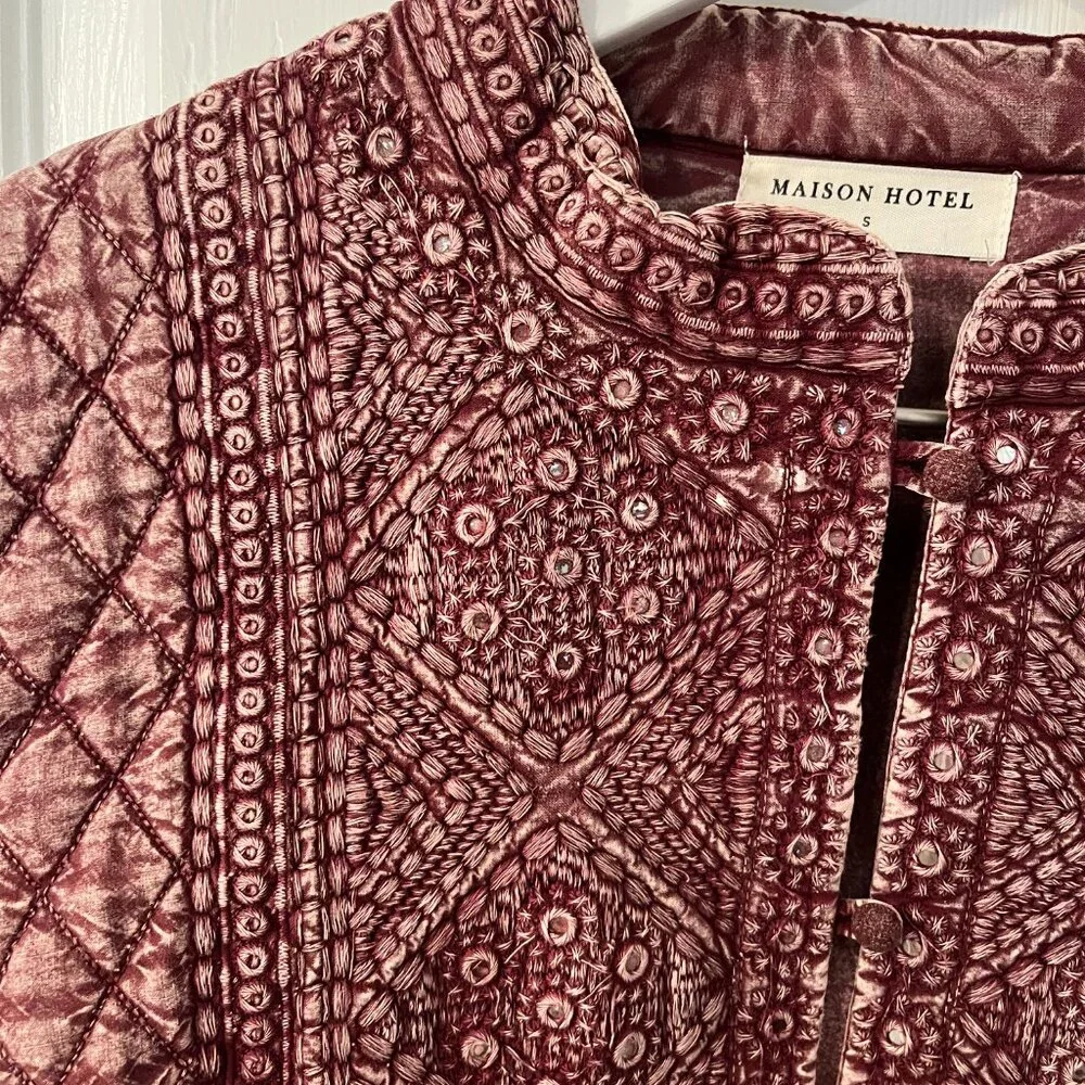 Maison Hotel Camilla Jacket - Amritsar Sangria - Picture 3 of 4
